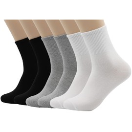 MK SOCKS Cotton Stripe Athletic Sports Running Retro Cute Matching School Crew Socks para hombres/mujeres (MX/US, Alfa, Mediano, Regular, Regular, 3 Color)