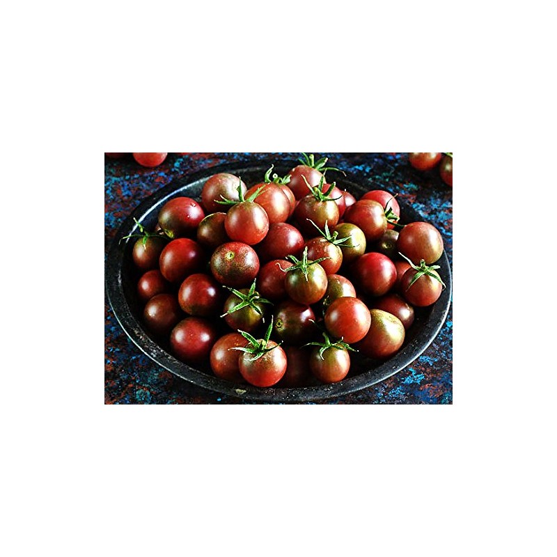 30+ Black Cherry Tomato Seeds, Heirloom Non-GMO, Low Acid, Indeterminate,
