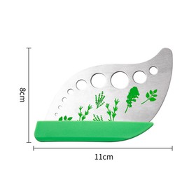 KOOLEVER Herb Stripper Tool 9-Hole Stainless Steel Herb Cutter, Herb Chopper for Fresh Herbs, Leaf Stripper with Protective Cover, Kitchen Gadgets for Vegetables, Kale, Rosemary, Thyme, Mint