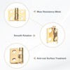 M METERXITY 100-Pack Small Door Hinges, 0.39in (10mm) Brass Interior