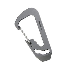 MecArmy EH3 EDC Keychain Carabiner, Crowbar/Allen Key/Bottle Opener (Titanium)