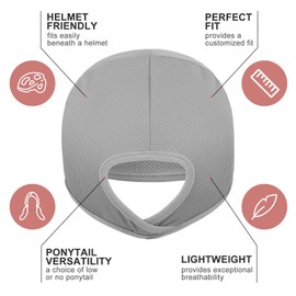 Syhood 6 Pieces Women Men Cooling Skull Cap Sweat Wicking Lightweight Cycling Running Helmet Beanie Hat (Assorted Color)