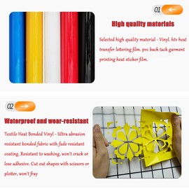 Plotter Film Textile 30 cm x 200 cm - Heat Transfer Vinyl (HTV) for T-Shirts, Fabrics & DIY Projects - Iron-On Film for Printing, Flex Film Plotter Textile - Ideal for Transfer Press, Iron On Film
