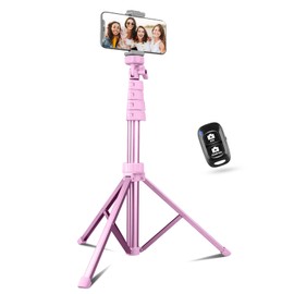 SENSYNE Sensyne 62" Phone Tripod & Selfie Stick, Extendable Cell Phone Tripod Stand with Wireless Remote and Phone Holder, Compatible with iPhone Android Phone, Camera