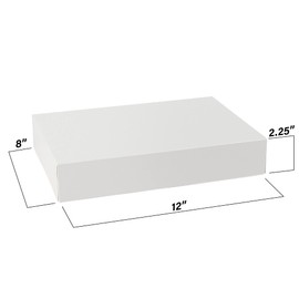 MT Products White Donut Boxes Made in the USA - Size of 12" x 8" x 2.25" - (15 Pieces) Easy Auto Pop-Up Bakery Pastry Box No-Window - Perfect for Pies, Cupcakes, Muffins, Cookies - Made in the USA