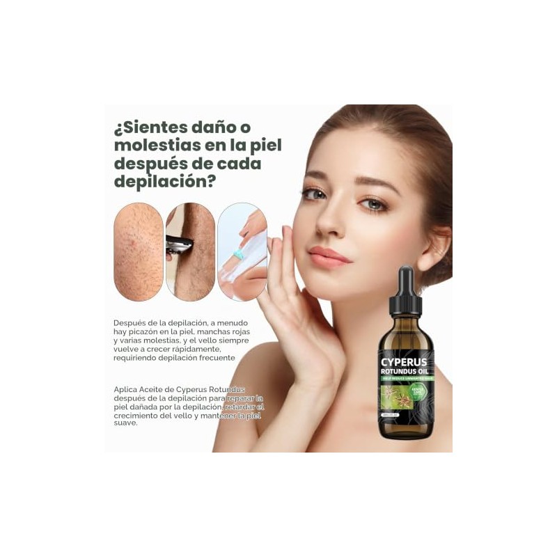 Aceite De Cyperus Rotundus Para La Depilación, Aceite Natural De