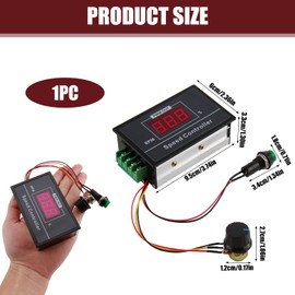 PWM DC Motor Speed Controller with Start/Stop Switch, Speed Controller for Motor, Adjustable Control, Wide Input Voltage Range from 6-60V, 12V, 24V, 36V, 48V, 30A