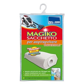 Parodi & Parodi Magiko Sacchetto Aspirapolvere Universale e Riutilizzabile, Polipropilene, Bianco, 13x24x1 cm