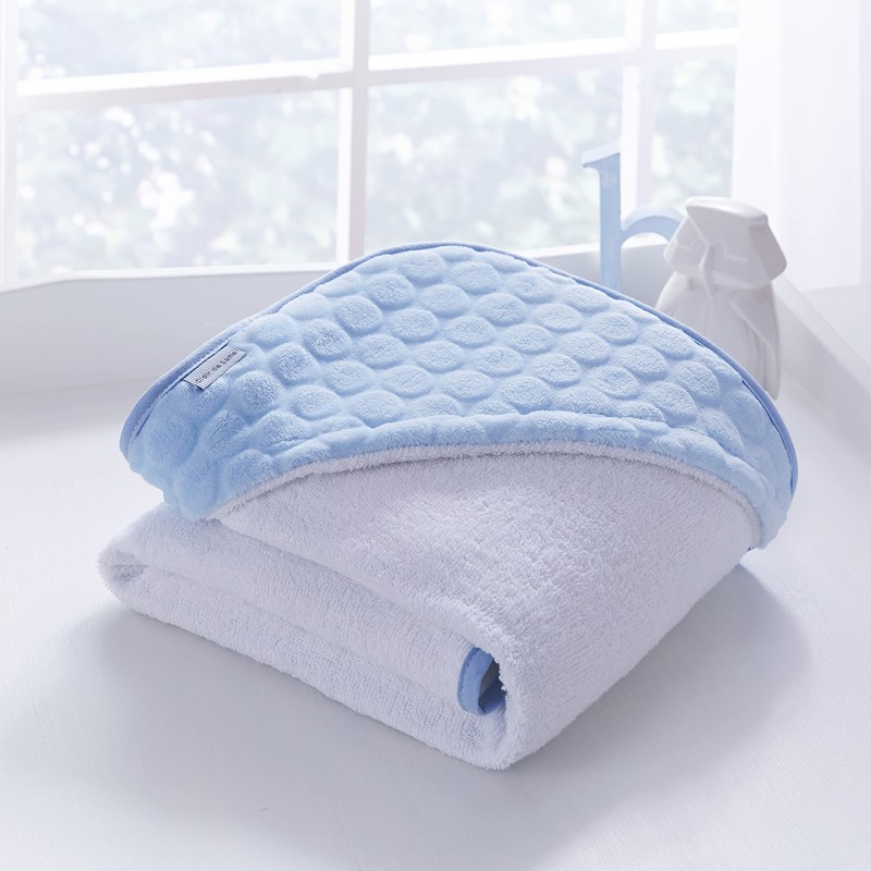 Clair de Lune Marshmallow Hooded Towel (Blue), 70 x 70
