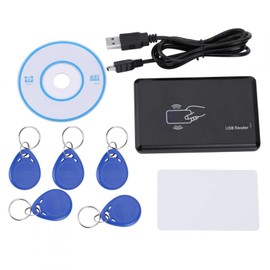 Nikou RFID Card Reader USB ID Card Writer & Copier 125Khz USB RFID Card Duplicator with 5 Pieces Key Chain