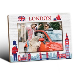 ZEDEV London Photo Frame, London Souvenirs, Tabletop Picture Frames for Vacation Honeymoon Gifts For Coworker Couples Friends Family, Home Office Table Decorative Supplies, Tabletop Display-21