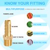 Dmikcav 6 Pcs Brass Hose Barb Fittings, 1/4 NPT to