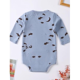 (3 Packs) Baby Clothes Baby Bag Bottom In Style A Cotton Comfortable Base Layers Bodysuit Triangle Creeper Romper, Mixed Colors, 80