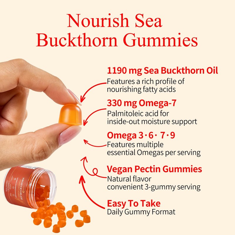 Nourish Gummies Sea Buckthorn, Balance Support for Women, 90 Count