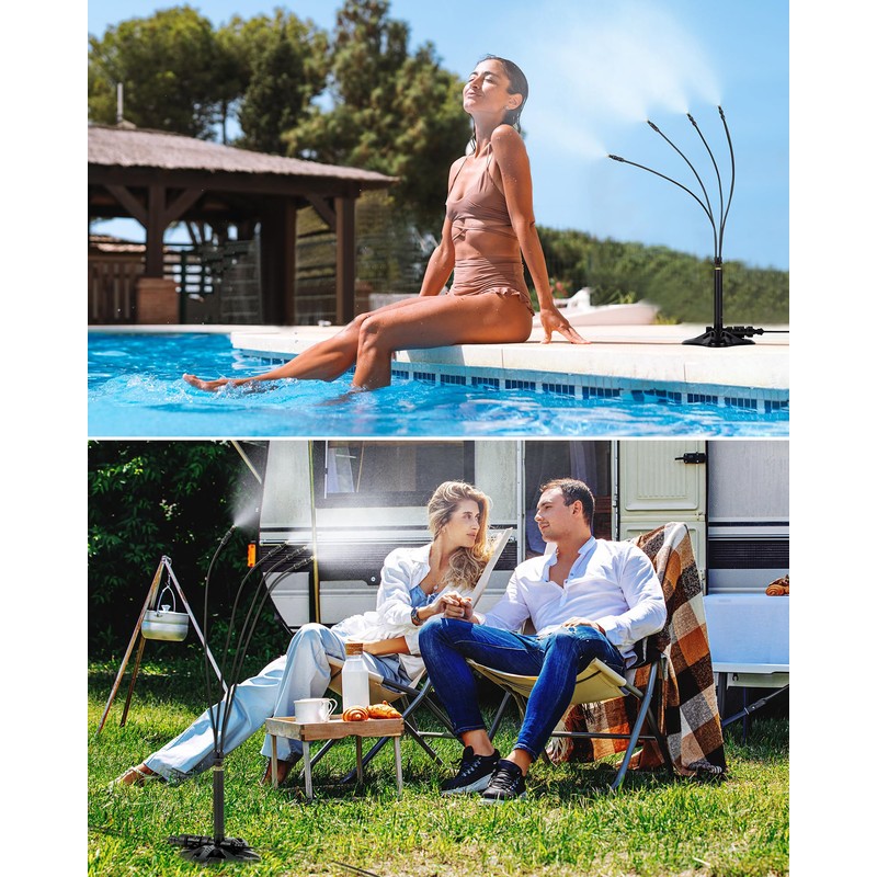 Rafow Standing Misters for Outside Patio Portable Misting System for