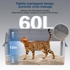Stainless Steel Litter Box with lid,28" L x20 W XXL