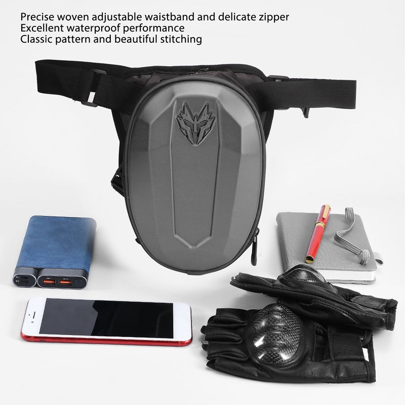 Motorcycle Hard Shell Leg Bag Waterproof Thick Breathable Cushion Adjustable