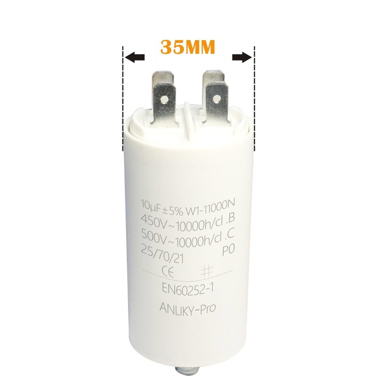 10µF 450V AMP Capacitor Motor Capacitor Starting Capacitor, CBB60 Plug