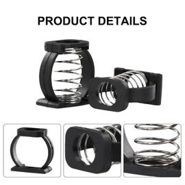 2Pcs Folding Bike Enhanced Hinge Clamp for Brompton Spring C Buckle Accessory Easy Free Split Design (black)