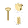 sourcing map Knurled Thumb Screws, M4x25mm Flat Brass Bolts Grip