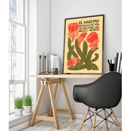 Animato El Maestro, Mexico Vintage Travel Poster, Retro Tourism Print, Popular Attractions Around The World, Postcard Home Decor, Archival Matte, A4 (Print Only) - 29.7x21cm