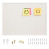 OWLKELA 20'' x 30'' Linen Bulletin Board, White Framed Corkboard,