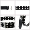 umorismo Pack of 2 Double Hole Rivet Belts, 110 cm