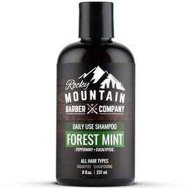Rocky Mountain Barber Company Champú para hombres - Aceite de árbol de té, menta y eucalipto para todo tipo de cabello