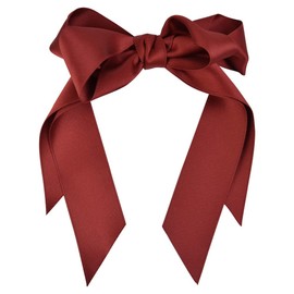 Ribbon Large Women's Hair Elastic Long Satin Wedding Cute Hair Accessory 6. Bordeaux