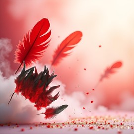 Colorful Rooster Tail Feathers 50 Pieces 10-12 Inch Natural Long Rooster Tail Feathers Bulk Red Craft Painting and Crafts Arts and Crafts (Red)