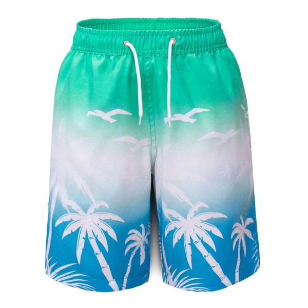 MEILONGER Boys' Swimming Trunks, Quick-Drying Board Shorts with Mesh Lining