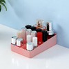 Partitioned Cosmetic Organizer (Pink) Lipstick Display Stand 4ea