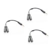 Gatuida 3pcs Headset Splitter Adapter Position to and Microphone Ports