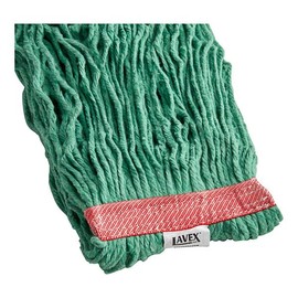 Pro Rayon Blend Looped End Wet Mop Head, 16 oz, Green, 1 Inch Headband, 12/Case