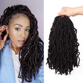New Faux Locs Crochet Hair 14 Inch 6 Packs Extend Soft Locs Braiding Hair Pre-looped Crochet Braids (14inch(6 packs), #4)
