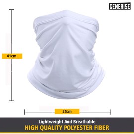 Snood Face Mask UK Made Snoods for Men, Women - x1 Windproof Scarf Mask Face Covering Polyester White