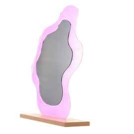 PACKOVE Irregular Frameless Desk Mirror with Base Cute Makeup Table Mirror for Bedroom Living Room Office Vanity Stylish Design for Easy Makeup Application