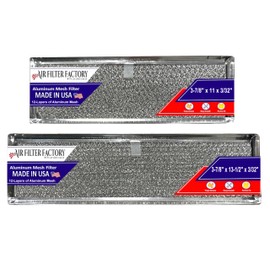 Air Filter Factory Grease Filter S97009787 Replacement For Broan 97009787, 1172545 Aluminum Mesh Downdraft Filters Stove Vent Screens 2-Pack