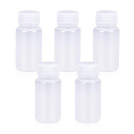 UMETASS 2 oz Wide Mouth Lab Reagent Bottle, Laboratory Grade Chemical Container, Sealed Leak-proof Clear PP Bottle, Pill Bottle, Water Sample Bottle(5 Pcs)