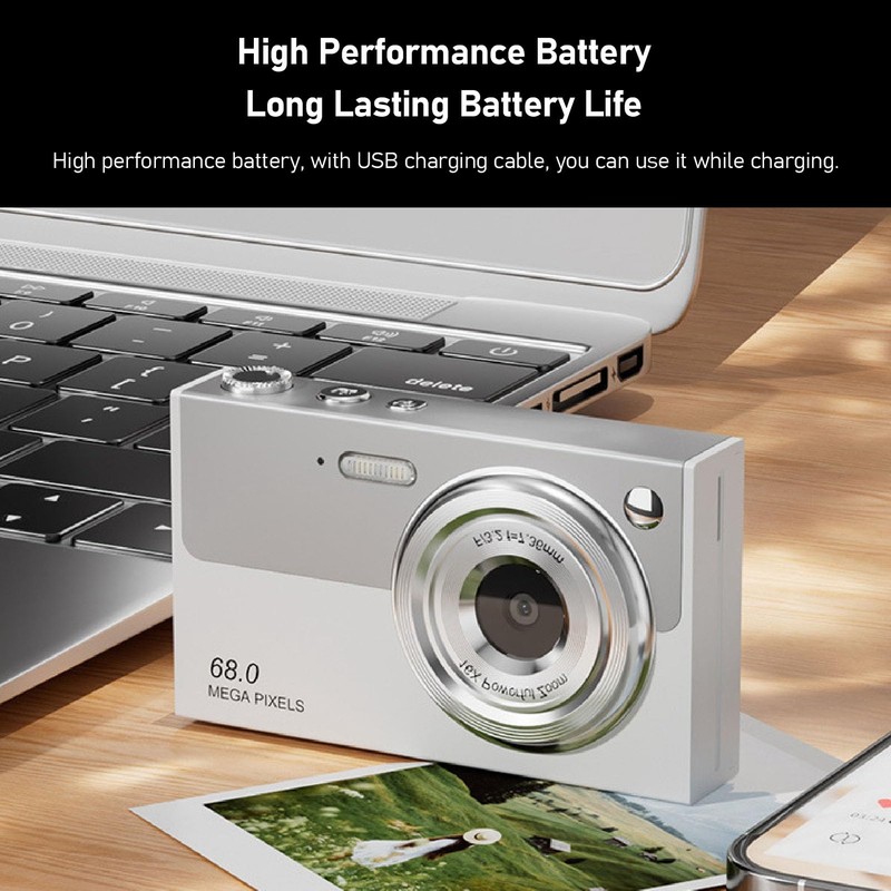 Digital Camera, 4K 68MP Autofocus Vlogging Camera, 16X Digital Zoom
