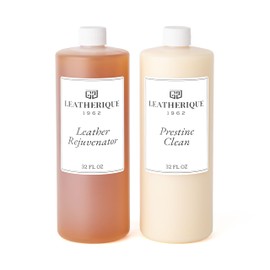 Leatherique Rejuvenator Oil & Prestine Clean Combo Pack Leather Conditioner - Cleans, Hydrates, Protects, Restore All Leather Types, Colors, & Ages - Non Sticky, & Non Silicone (32 Ounce)