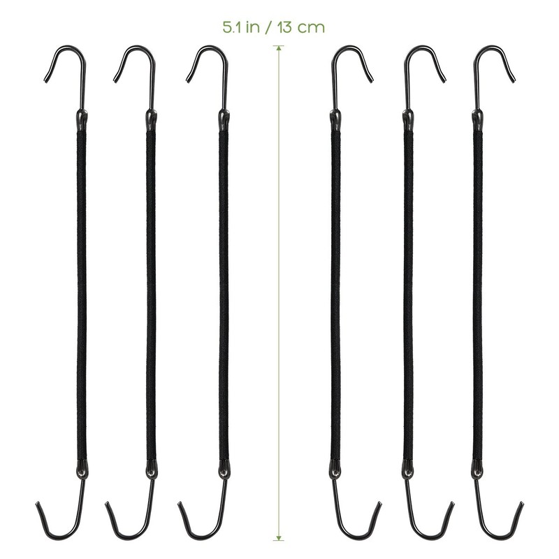 Frcolor Black Hair Hook Ponytail Holder with Hooks Hook Hair