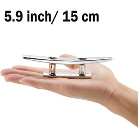 ZOMCHAIN Boat Cleat Open Base Boat Cleat, Dock Cleat All 316 Stainless Steel Boat Mooring Accessories, Include Installation Accessories Screws (6 inch -2PCS)
