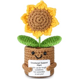 Fbemoz Inspirational Gifts for Women, Crochet Flowers Artificial Sunflower Dolls, Emotional Support Nuggets Plants, Unique Birthday Gifts for Women, Teacher, Coworkers, Mom, Mothers Day