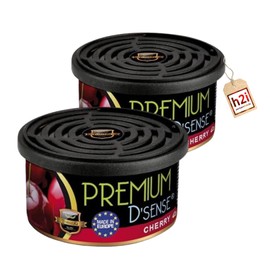 h2i Premium Duftdose Cherry (2er Pack) | Auto Lufterfrischer und Duftspender für Camping, Büro & Zuhause | 60 Tage frischer Duft mit Mengenregulierung | passt in Getränkehalter | inkl. h2i Sticker