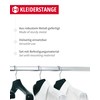 Furniture Pipe Oval Wardrobe Rail Metal Clothes Rail 600 mm