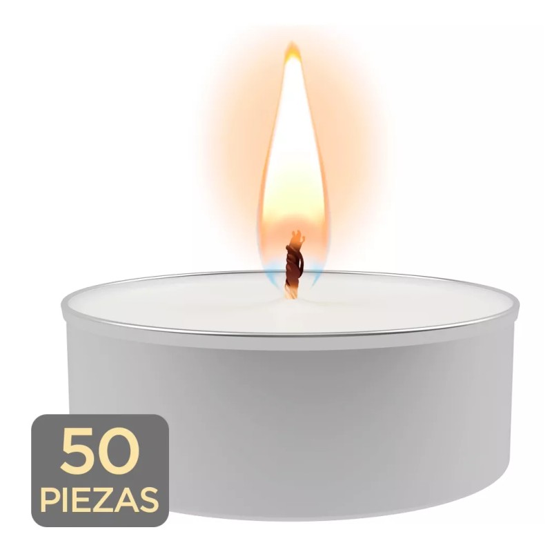 50 Pzs Vela De Té Flotante Sin Aroma Sin Humo