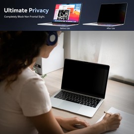Privacy Screen Compatible with MacBook Air 13 Inch (2018-2021, M1) & MacBook Pro 13 In (2016-2022, M1,M2), Magnetic Removable Anti Glare Blue Light Screen Protector for Mac 13In Laptop