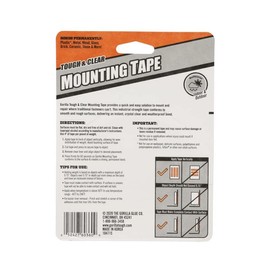 Gorilla 1 in. W x 150 in. L Mounting Tape Clear