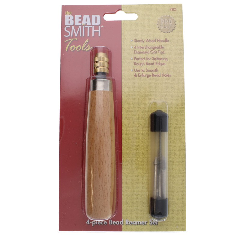 The Beadsmith Diamond Reamer Set – 4 Interchangeable Tips, Wood